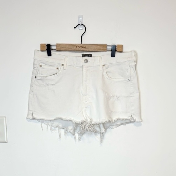 Agolde White Jean Shorts - Picture 1 of 11